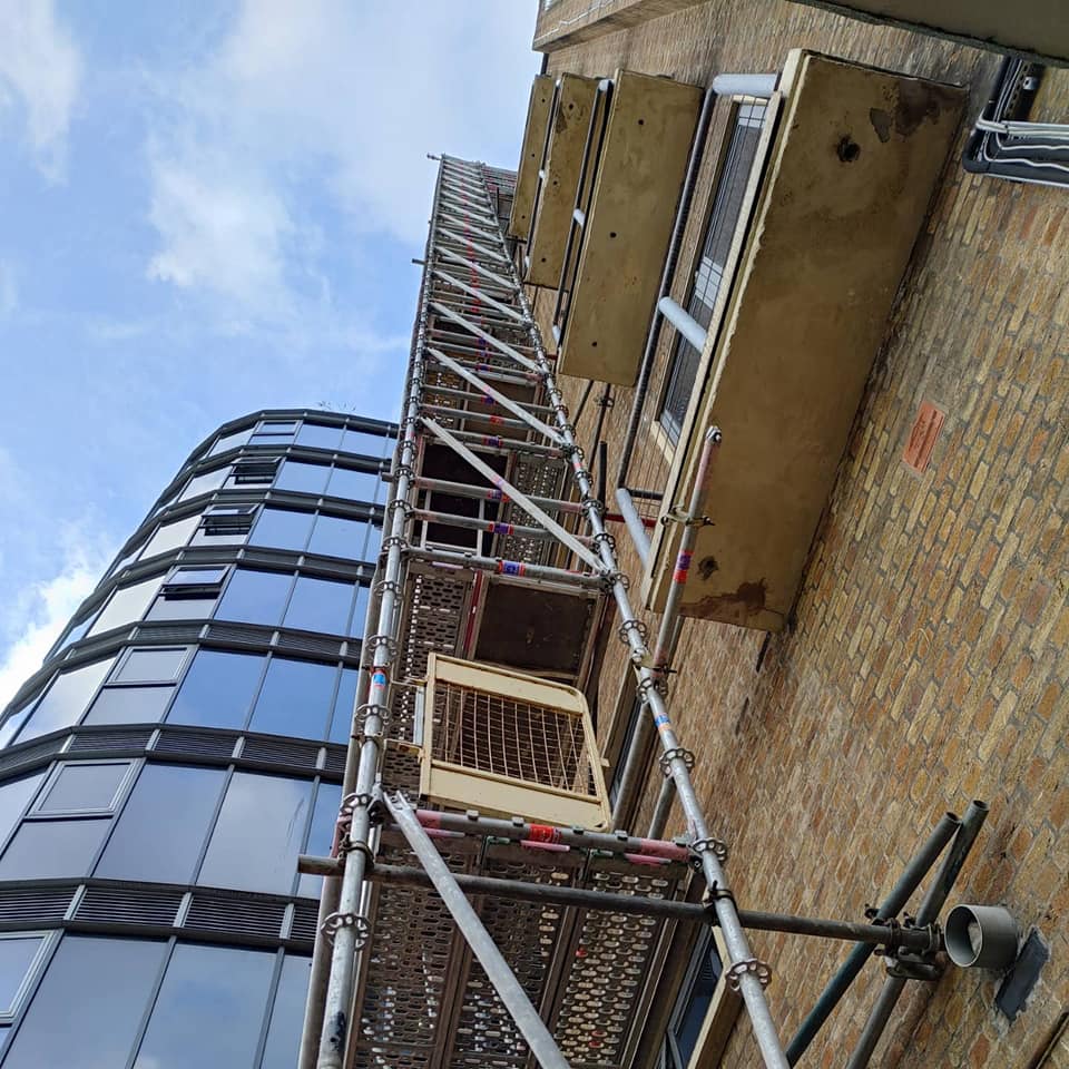 Very tall access tower by PJC Scaffolding